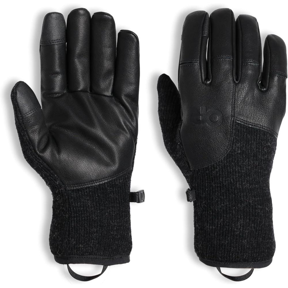 imageOutdoor Research Mens Flurry Leather GlovesSolid Black