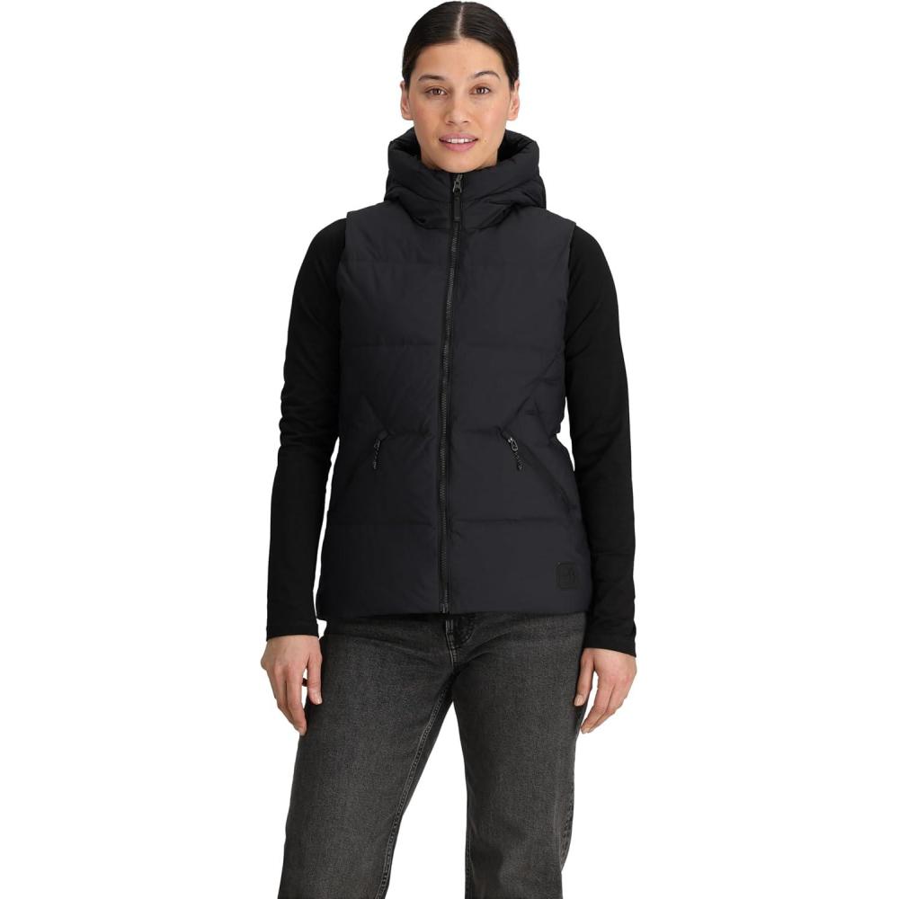 imageOutdoor Research Womens Coze Hooded Down VestBlack