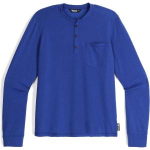 Outdoor Research Men’s Aberdeen Long Sleeve Henley | Moisture Wicking Athletic Shirt, UPF 30+ Sun Protection(Galaxy Heather)