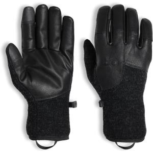 Outdoor Research Men’s Flurry Leather Gloves(Solid Black)