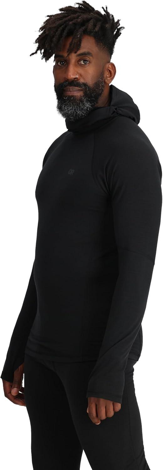 imageOutdoor Research Mens Alpine Onset Merino Wool 150 Hoodie Breathable Moisture Wicking Quick Drying UPF 30Black