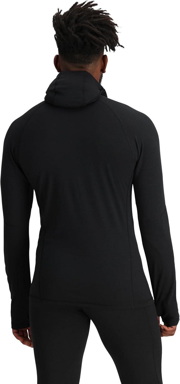 imageOutdoor Research Mens Alpine Onset Merino Wool 150 Hoodie Breathable Moisture Wicking Quick Drying UPF 30Black