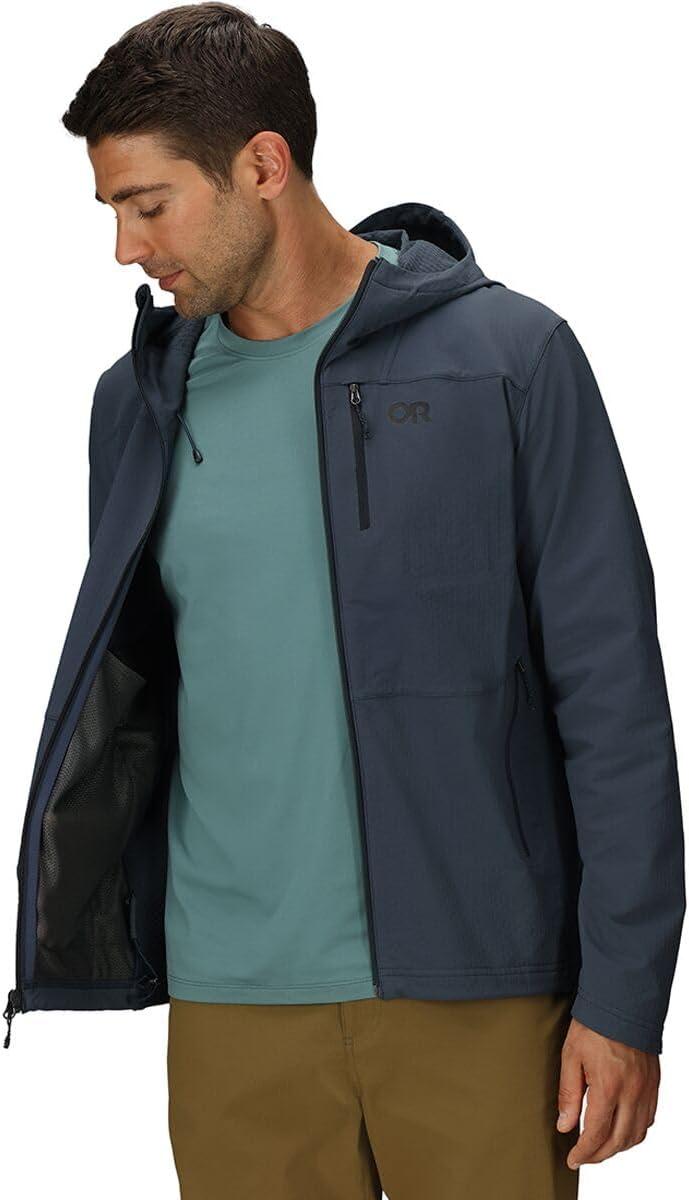 imageOutdoor Research Mens Ultima Softshell Hoodie Wind amp Water Resistant Abrasion Resistant Zippered Pockets UPF 50Atlantic