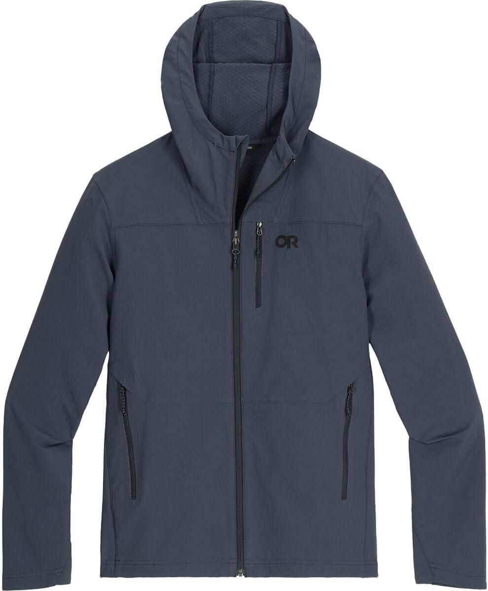 imageOutdoor Research Mens Ultima Softshell Hoodie Wind amp Water Resistant Abrasion Resistant Zippered Pockets UPF 50Atlantic