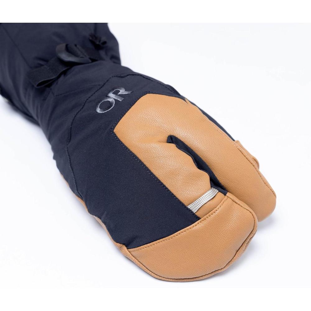 imageOutdoor Research Arete Modular GoreTex 3Finger GlovesBlackDark Natural