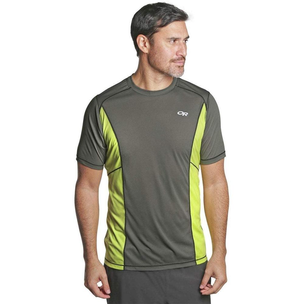 imageOutdoor Research Mens Echo TShirtPewterChartreuse