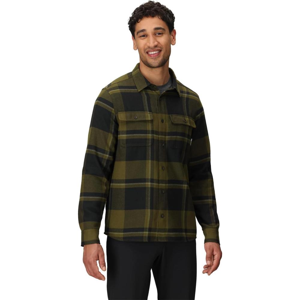 imageOutdoor Research Mens Feedback Flannel Twill ShirtDark Olive Plaid