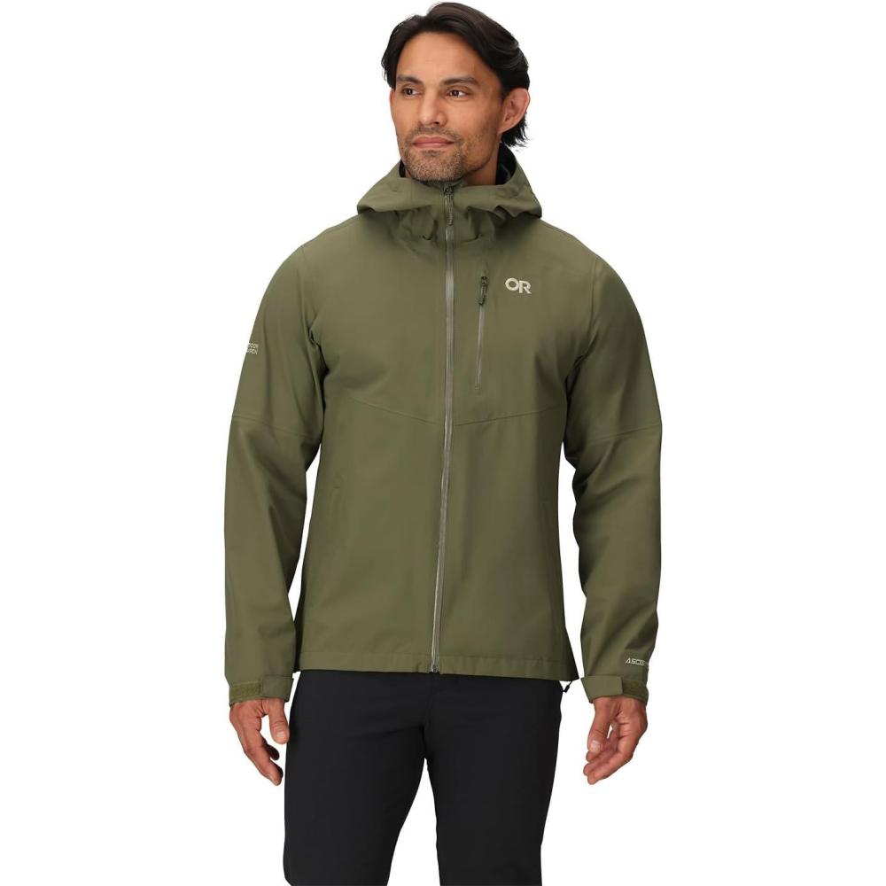 imageOutdoor Research Mens Foray 3L Jacket  Waterproof Windproof Hooded Long Sleeve Standard FitRanger Green