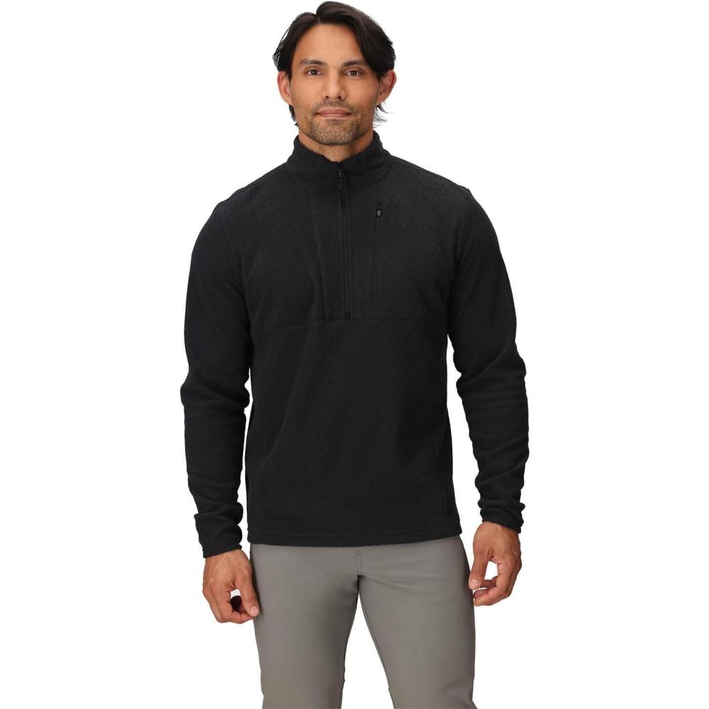imageOutdoor Research Mens Trail Mix XT Fleece Half Zip  Temperature SelfRegulating Fabric UPF 50 LightweightBlack