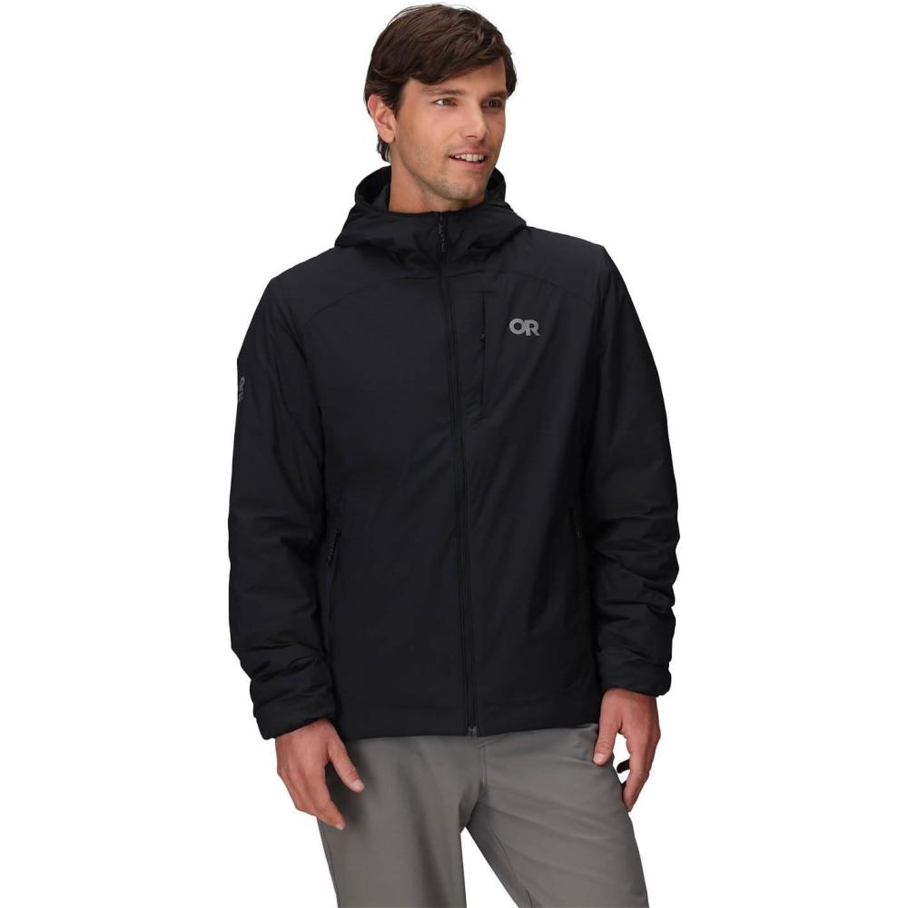 imageOutdoor Research Mens Vesper Insulated Hoodie  Lightweight Water Resistant Hiking Jacket 4Seasons ComfortBlack