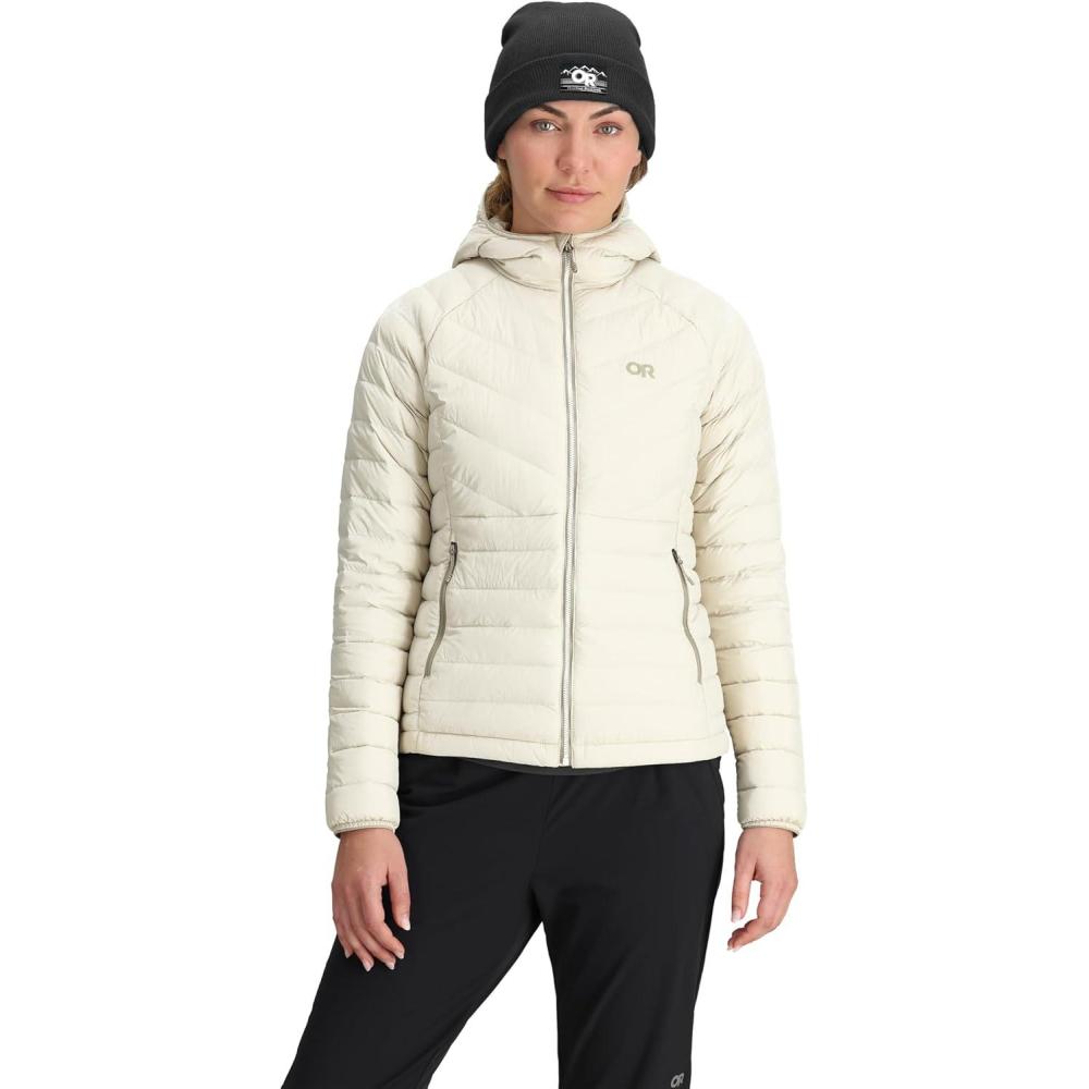 imageOutdoor Research Womens Transcendent Down Hoodie Jacket  Water amp Wind Resistant Insulated Lightweight Standard FitOyster