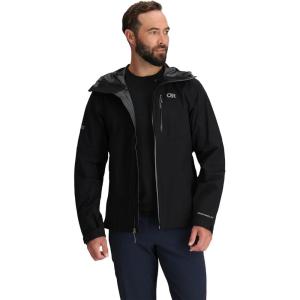 Outdoor Research Men’s Foray 3L Jacket | Waterproof, Windproof, Hooded, Long Sleeve, Standard Fit(Black)