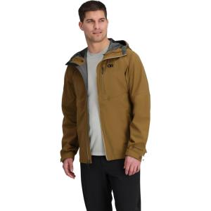 Outdoor Research Men’s Foray 3L Jacket | Waterproof, Windproof, Hooded, Long Sleeve, Standard Fit(Coyote)