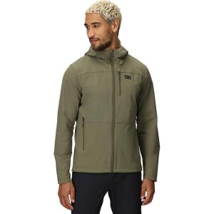Outdoor Research Men’s Ultima Softshell Hoodie | Wind & Water Resistant, Abrasion Resistant, Zippered Pockets, UPF 50+(Ranger Green)