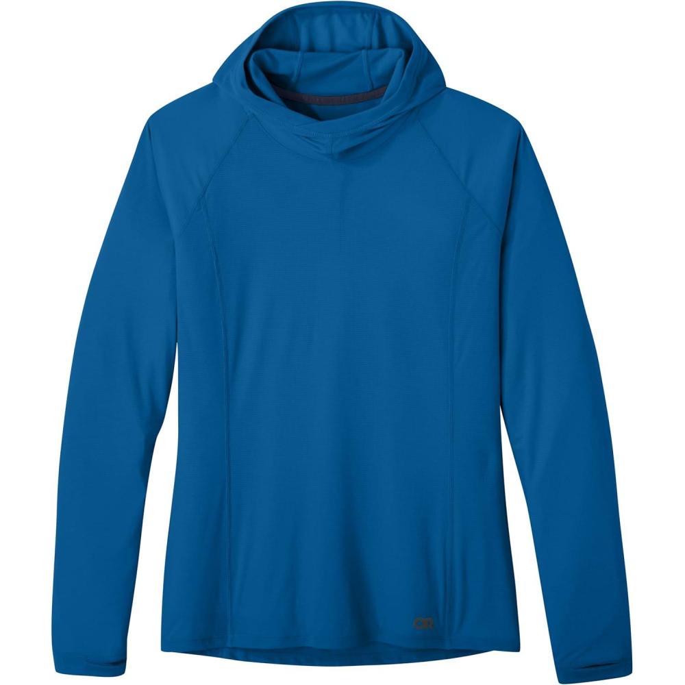 imageOutdoor Research Echo Womens Sun Hoodie  UPF Clothing for Women Essential Comfort Hoodie Sun ProtectionClassic Blue