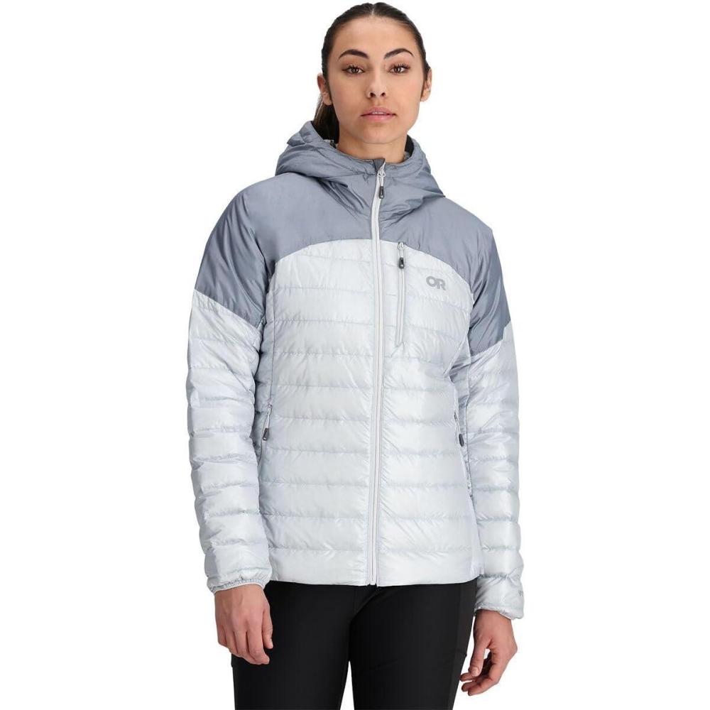 imageOutdoor Research Womens Helium Down HoodieTitaniumSlate