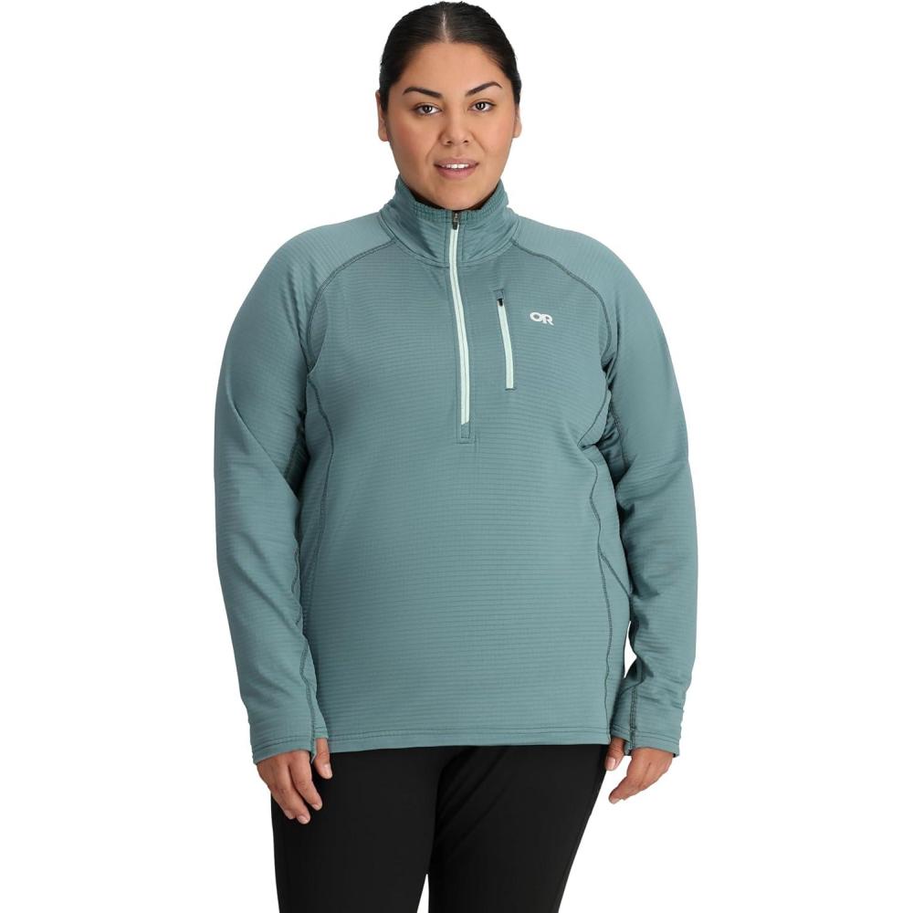imageOutdoor Research Womens Vigor Grid Fleece Half ZipPlusNeptune