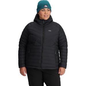 Outdoor Research Women’s Transcendent Down Hoodie – Plus Size | Insulated, Water & Wind Resistant, Lightweight(Black)