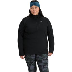 Outdoor Research Women’s Vigor Grid Fleece Half Zip-Plus(Black)