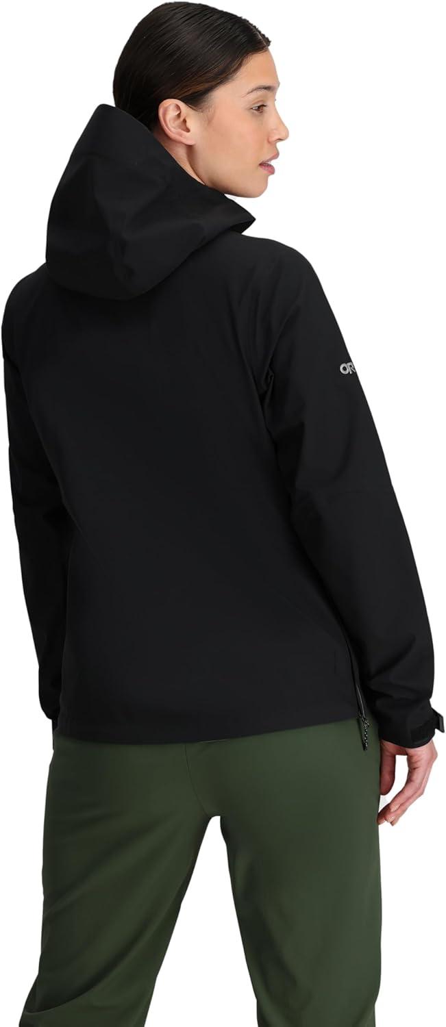 imageOutdoor Research Womens Aspire 3L Jacket Waterproof Windproof Hooded Long Sleeve Standard FitBlack