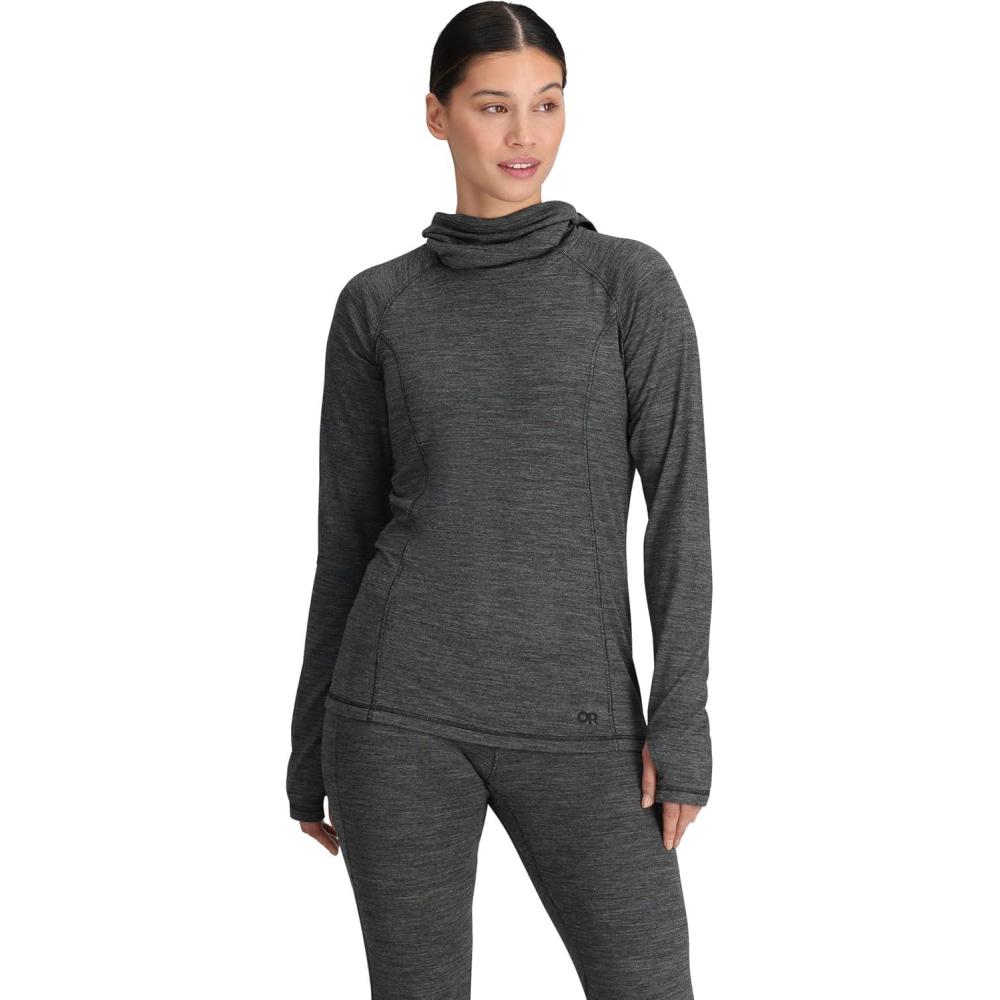 imageOutdoor Research Womens Alpine Onset Merino 150 HoodieBlack Heather