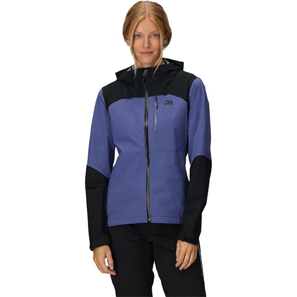 imageOutdoor Research Womens Freewheel MTB Stretch Rain Jacket  Waterproof amp Windproof Mountain Bike Gear LightweightGalacticBlack