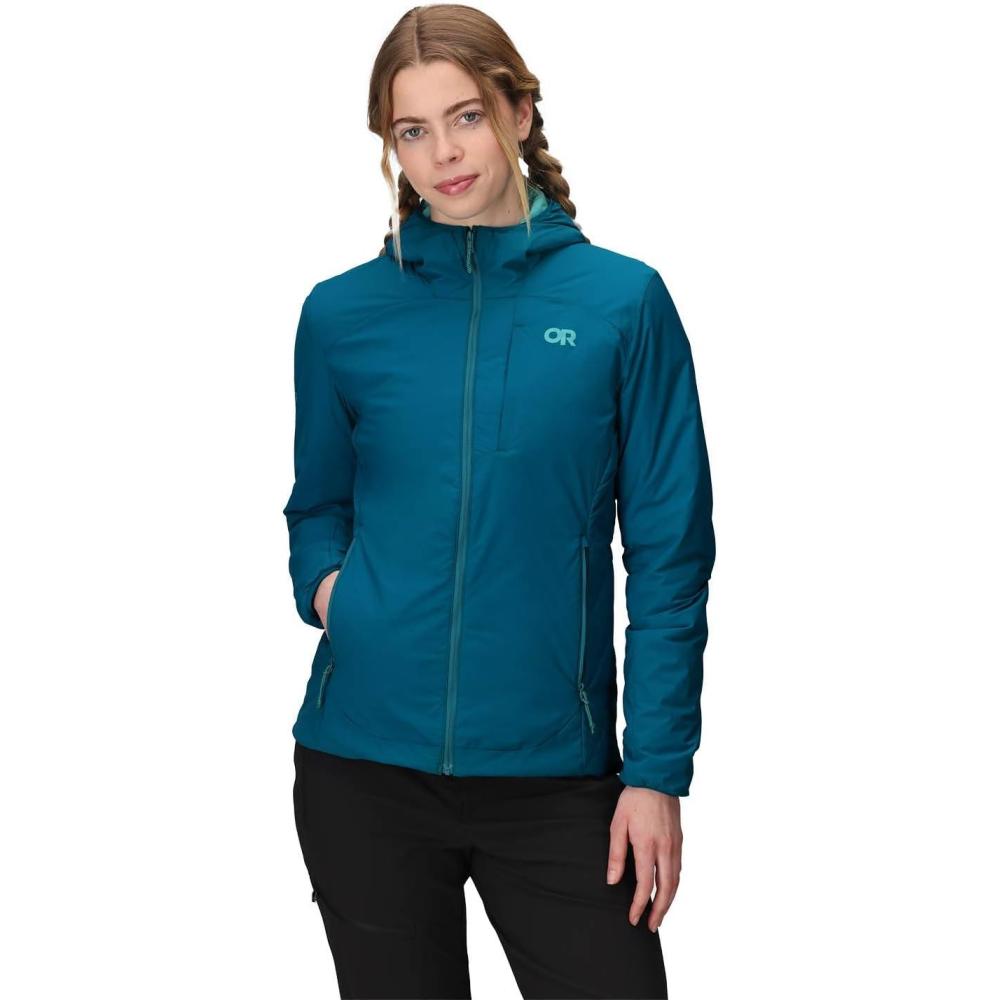 imageOutdoor Research Womens Vesper Insulated Hoodie  Lightweight Water Resistant Hiking Jacket 4Seasons ComfortAurora