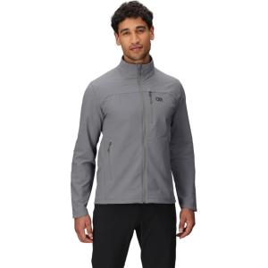 Outdoor Research Men’s Ultima Softshell Jacket | Water & Wind Resistant, Zippered Chest & Hand Pockets, UPF 50+, Wolf Grey, Small