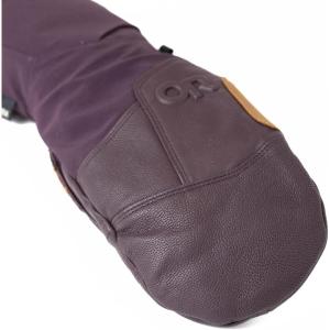 Outdoor Research Team Gore-Tex Mitts | Waterproof, Windproof, Touchscreen Compatible Leather Thumb(Amethyst)