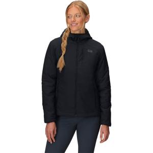 Outdoor Research Women’s Vesper Insulated Hoodie | Lightweight, Water Resistant Hiking Jacket, 4-Seasons Comfort(Black)