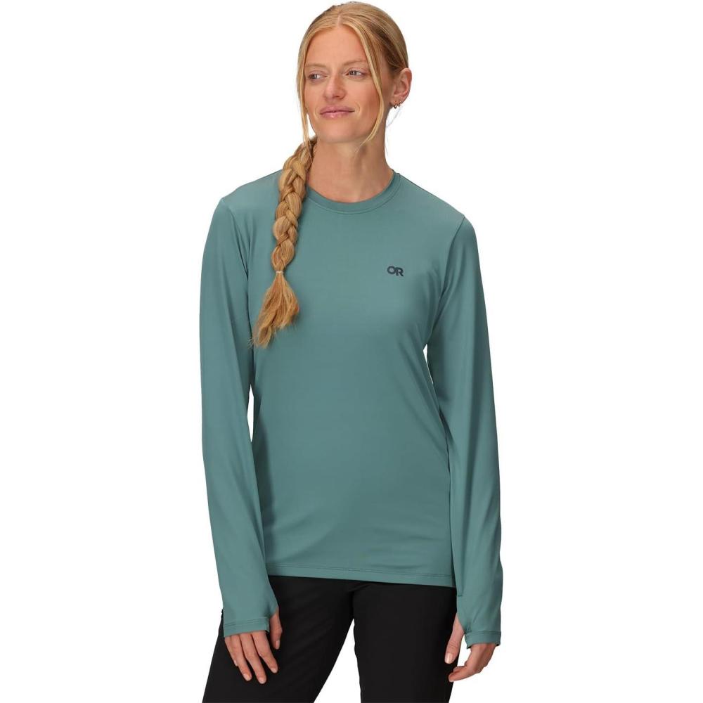 imageOutdoor Research Womens ActiveIce Spectrum Sun Long Sleeve Tee  SelfCooling Fabric Moisture Wicking UPF 50Neptune