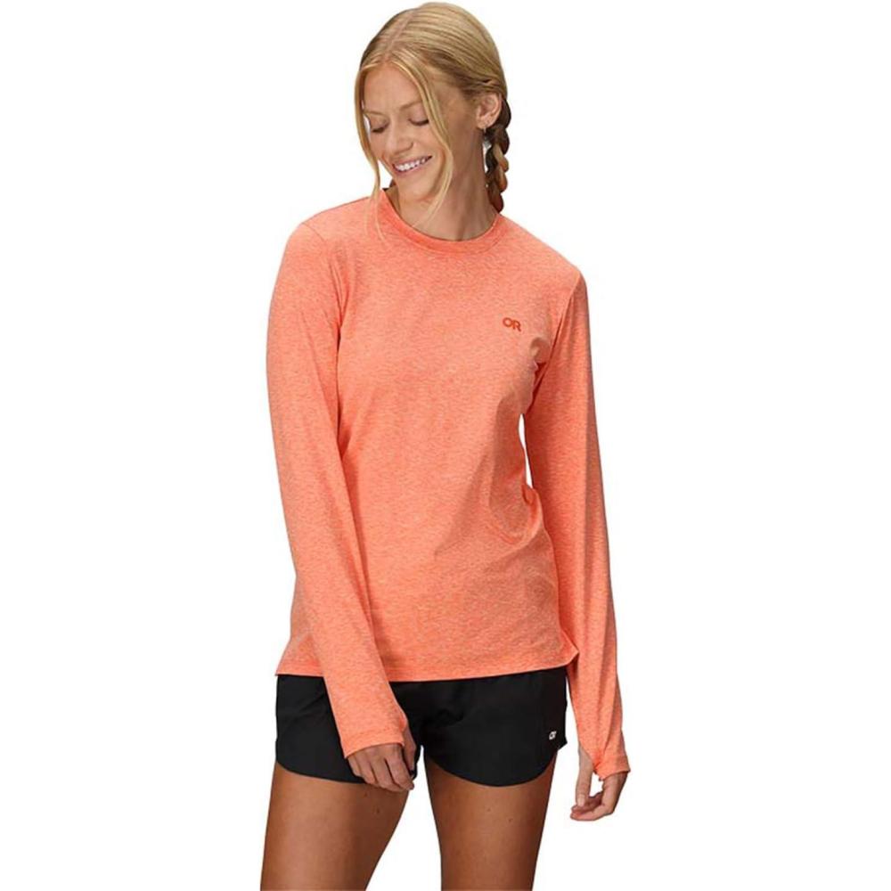 imageOutdoor Research Womens ActiveIce Spectrum Sun Long Sleeve Tee  SelfCooling Fabric Moisture Wicking UPF 50Zest Heather