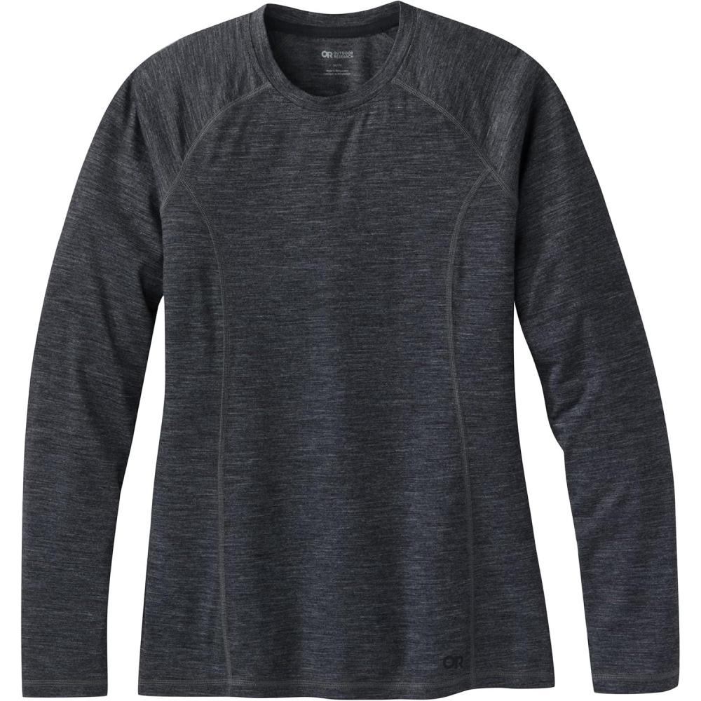 imageOutdoor Research Womens Trail Mix Snap Pullover  Wicking Thermal Pullover for WomenCharcoal Heather