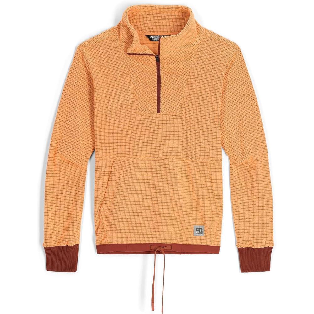 imageOutdoor Research Womens Trail Mix Snap Pullover  Wicking Thermal Pullover for WomenOrange FizzBrick