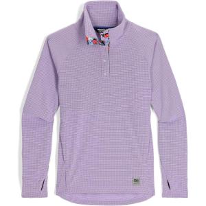 Outdoor Research Women’s Trail Mix Snap Pullover – Wicking Thermal Pullover for Women(Lavender)