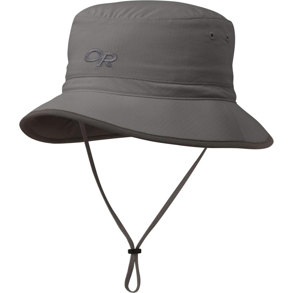 imageOutdoor Research Sun Bucket Hat  UPF 50 Wide Brim Lightweight Packable Hat for Hiking Fishing Travel amp Outdoor ProtectionPewter