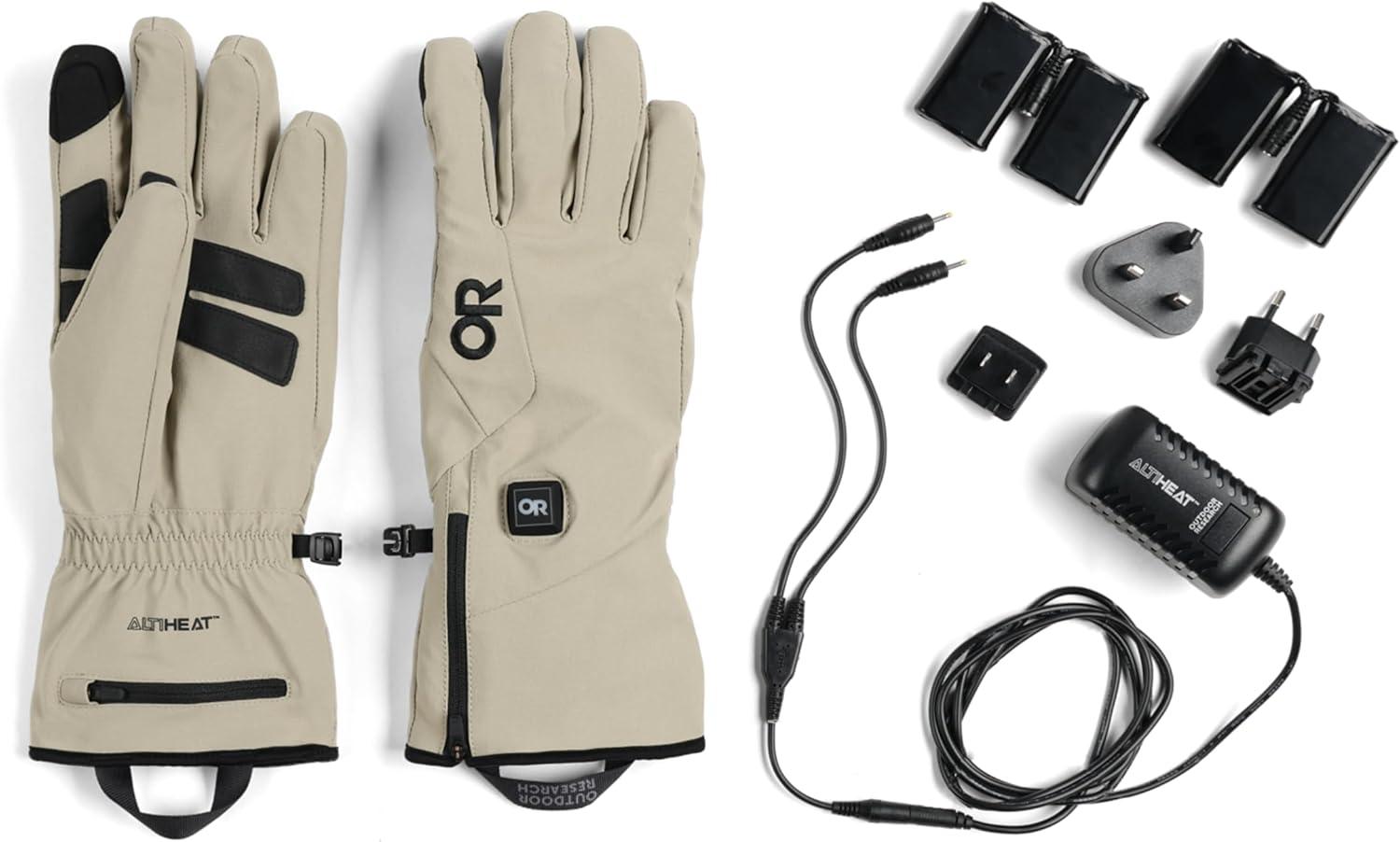 imageOutdoor Research Mens Sureshot Heated Softshell GlovesPro Khaki