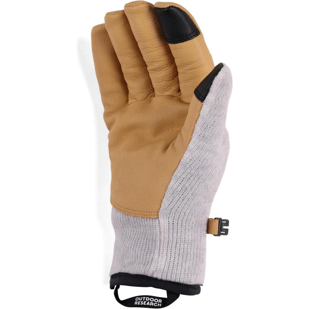 imageOutdoor Research Womens Flurry Leather GlovesGrey Heather