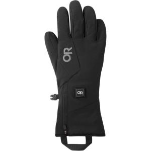 Outdoor Research Women’s Sureshot Heated Softshell Gloves, Solid Black, M