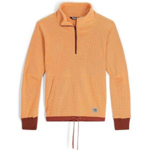 Outdoor Research womens Women’s Trail Mix Quarter Zip Pullover(Orange Fizz/Brick)