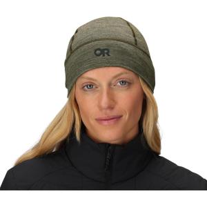 Outdoor Research Alpine Onset Merino Wool 150 Beanie | Breathable, Moisture Wicking, UPF 30+, Double Layered Earband(Dark Olive Heather)