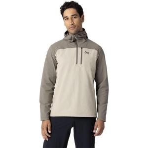 Outdoor Research Men’s Freewheel Half Zip Hoodie(Pro Khaki/Gravel)