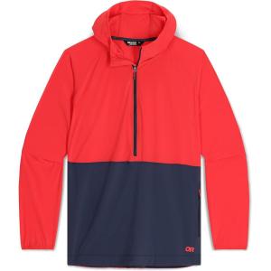 Outdoor Research Women’s Astroman Sun Hoodie-Plus(Rhubarb/Naval Blue)