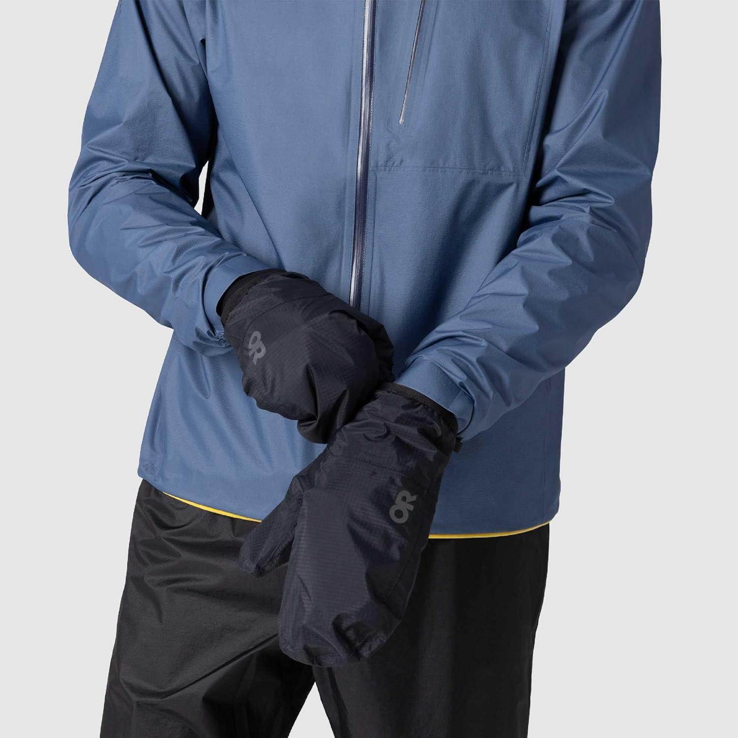 imageOutdoor Research Helium UL Rain Mitt Waterproof Ultralight Overmitts Packable Glove Cover for Hiking amp Running WindproofBlack