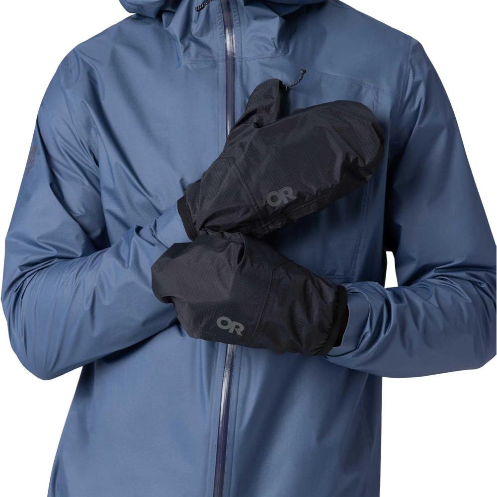 imageOutdoor Research Helium UL Rain Mitt Waterproof Ultralight Overmitts Packable Glove Cover for Hiking amp Running WindproofBlack