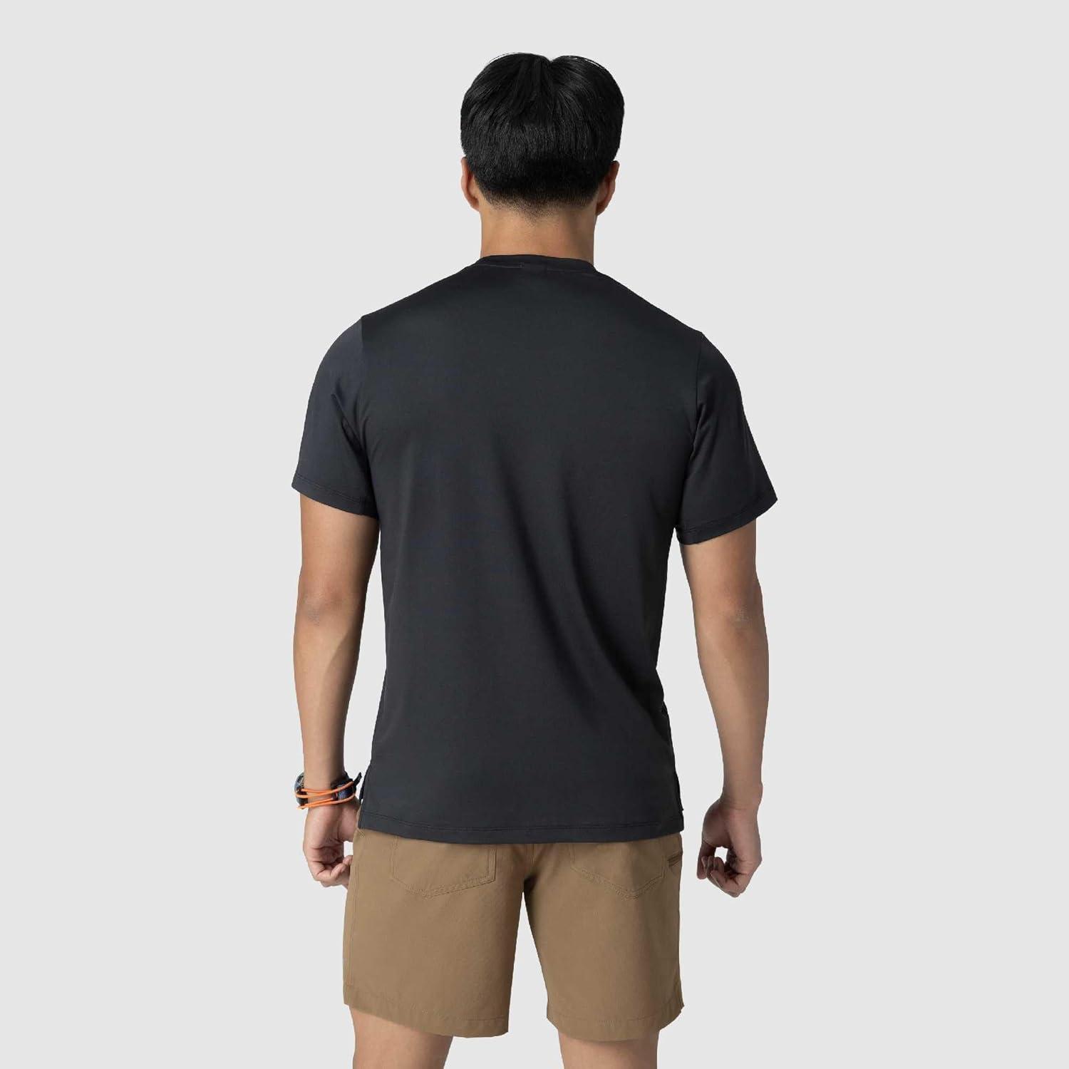 imageOutdoor Research Mens ActiveIce Spectrum Sun TShirt SelfCooling QuickDry MoistureWicking UPF 50 Standard FitBlack
