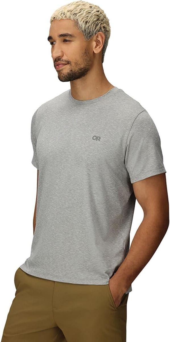 imageOutdoor Research Mens ActiveIce Spectrum Sun TShirt SelfCooling QuickDry MoistureWicking UPF 50 Standard FitGrey Heather