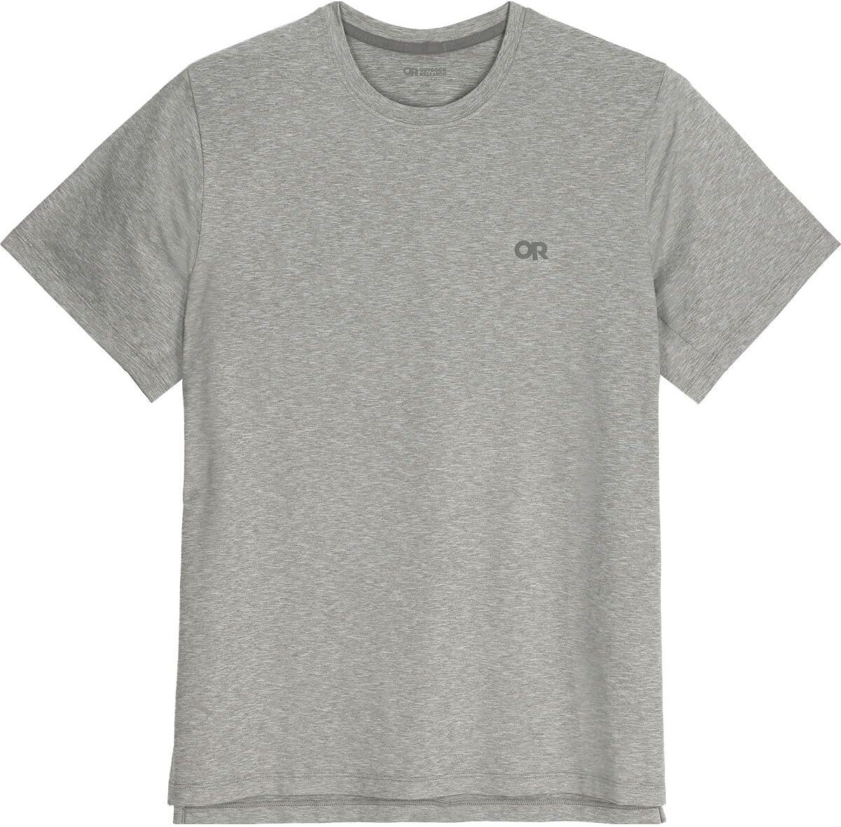 imageOutdoor Research Mens ActiveIce Spectrum Sun TShirt SelfCooling QuickDry MoistureWicking UPF 50 Standard FitGrey Heather