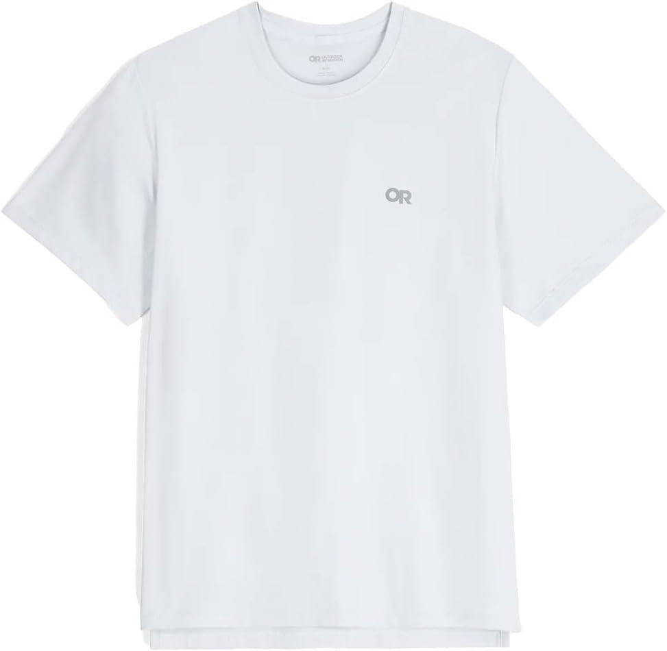 imageOutdoor Research Mens ActiveIce Spectrum Sun TShirt SelfCooling QuickDry MoistureWicking UPF 50 Standard FitTitanium
