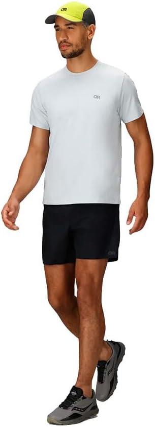 imageOutdoor Research Mens ActiveIce Spectrum Sun TShirt SelfCooling QuickDry MoistureWicking UPF 50 Standard FitTitanium